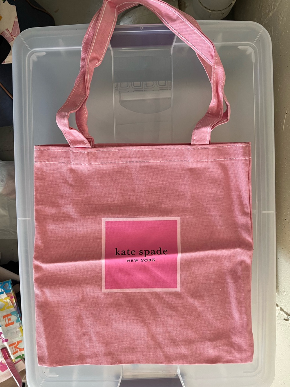 Kate Spade Pink Canvas Logo Tote